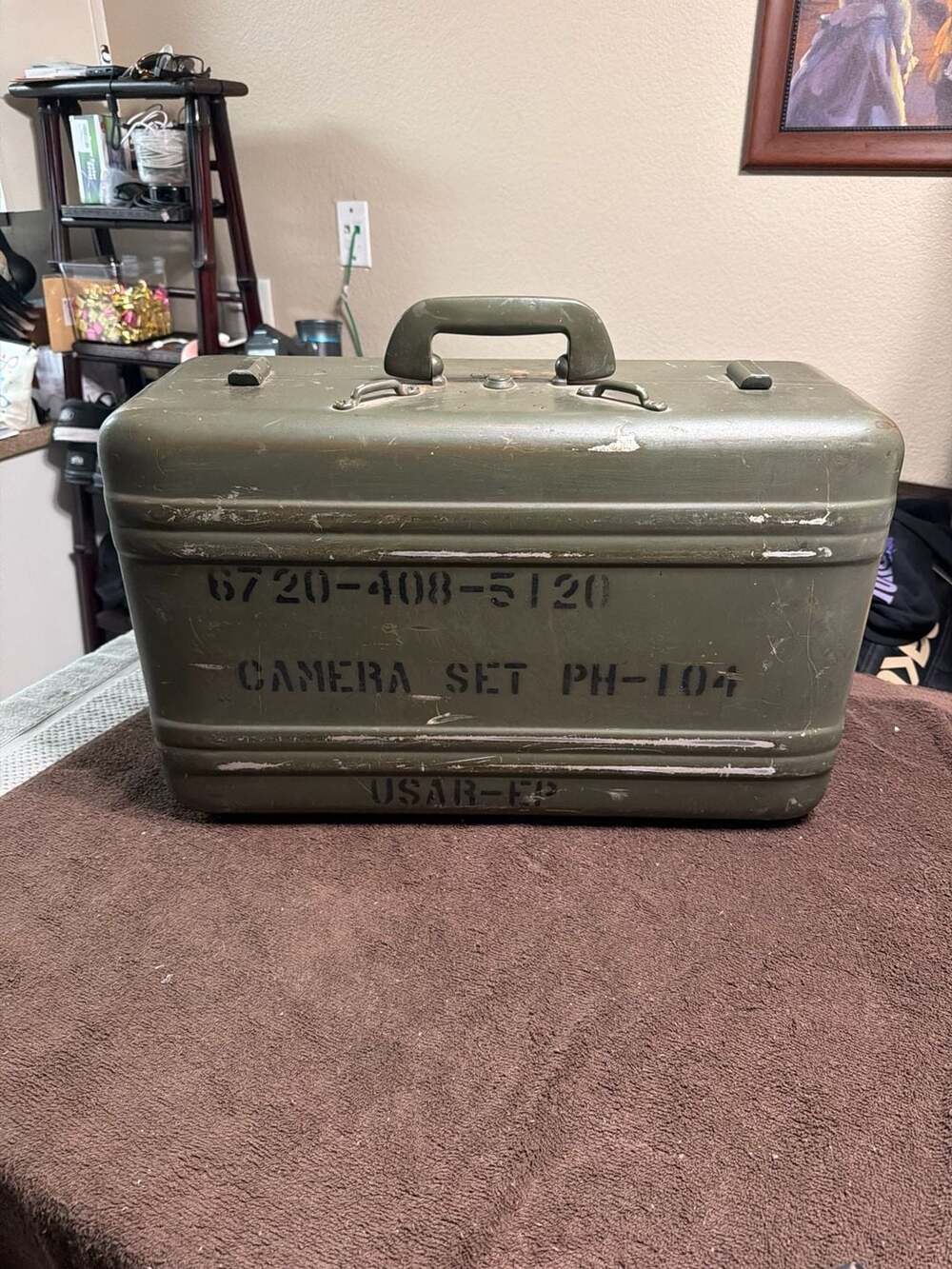 Vintage US Military Camera Set PH-104 Metal Equipment Case